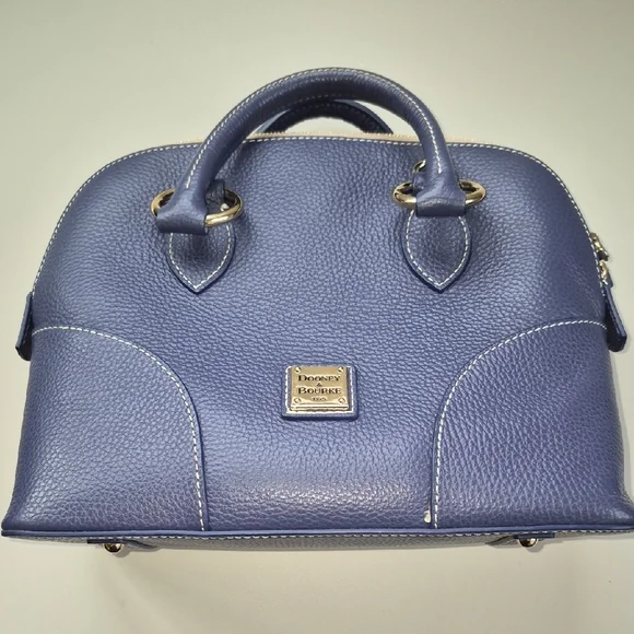 Dooney & Bourke Blue Leather Satchel